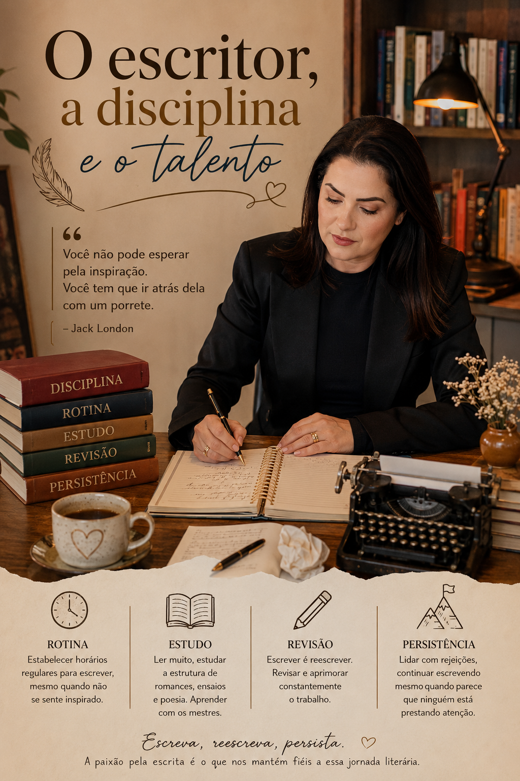 O escritor, a disciplina e o talento